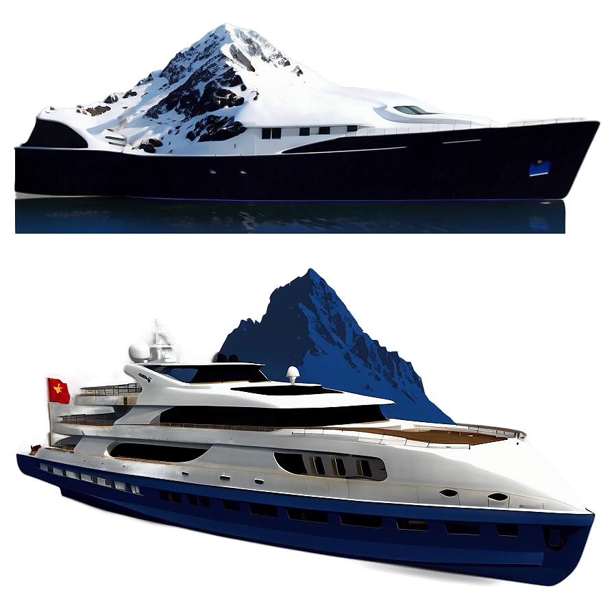 Yacht With Mountain Backdrop Png 05242024 PNG Image