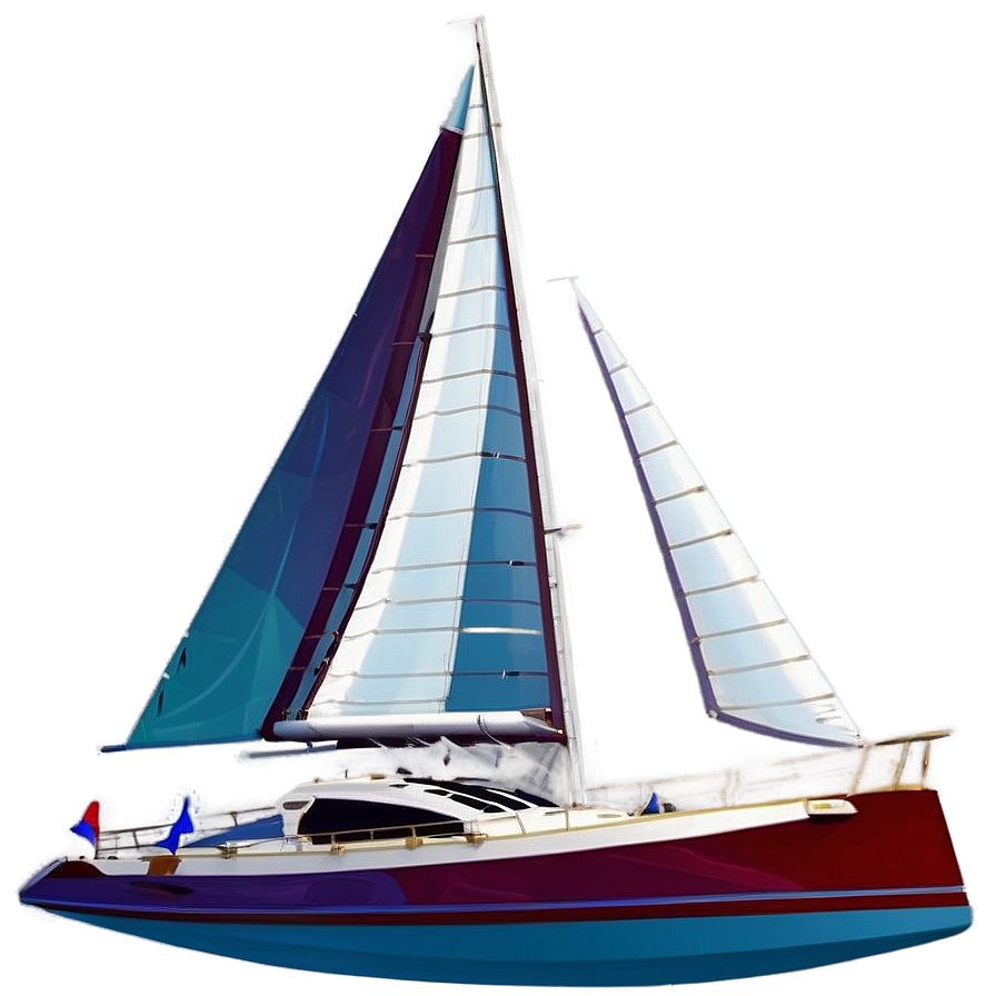 Yacht With Open Sails Png Wqf PNG Image