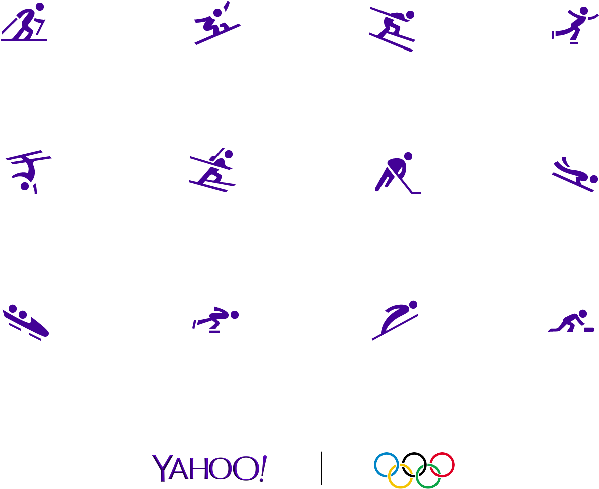 Yahoo Olympic Skiing Pictograms PNG Image