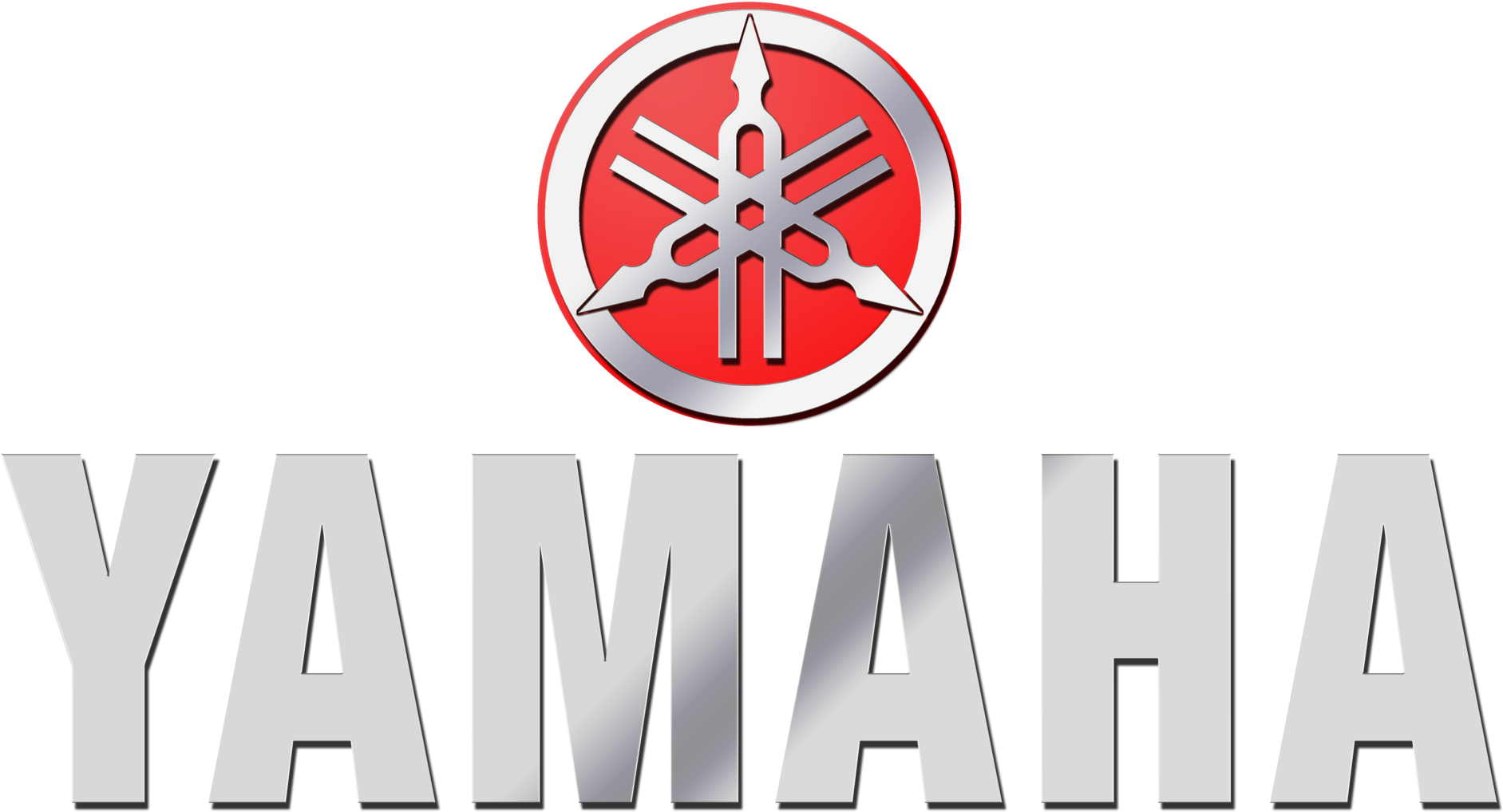 Yamaha Logo Redand White PNG Image