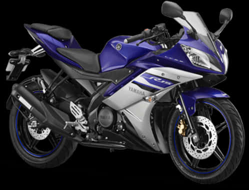 Yamaha R15 Blue Motorcycle PNG Image