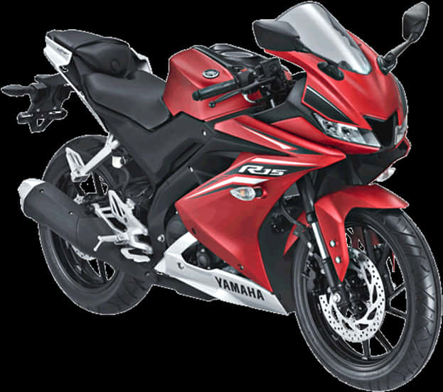 Yamaha R15 Red Sportbike PNG Image