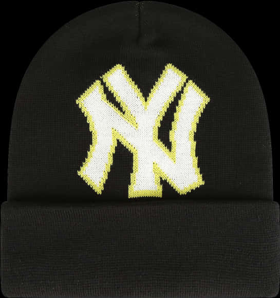 Yankees Logo Embroidered Black Cap PNG Image