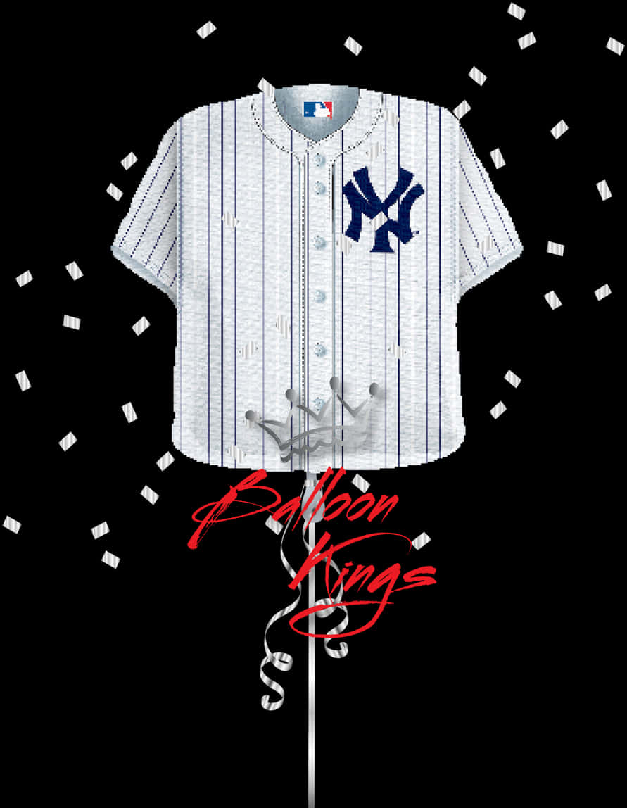 Yankees Uniform Balloon Art PNG Image