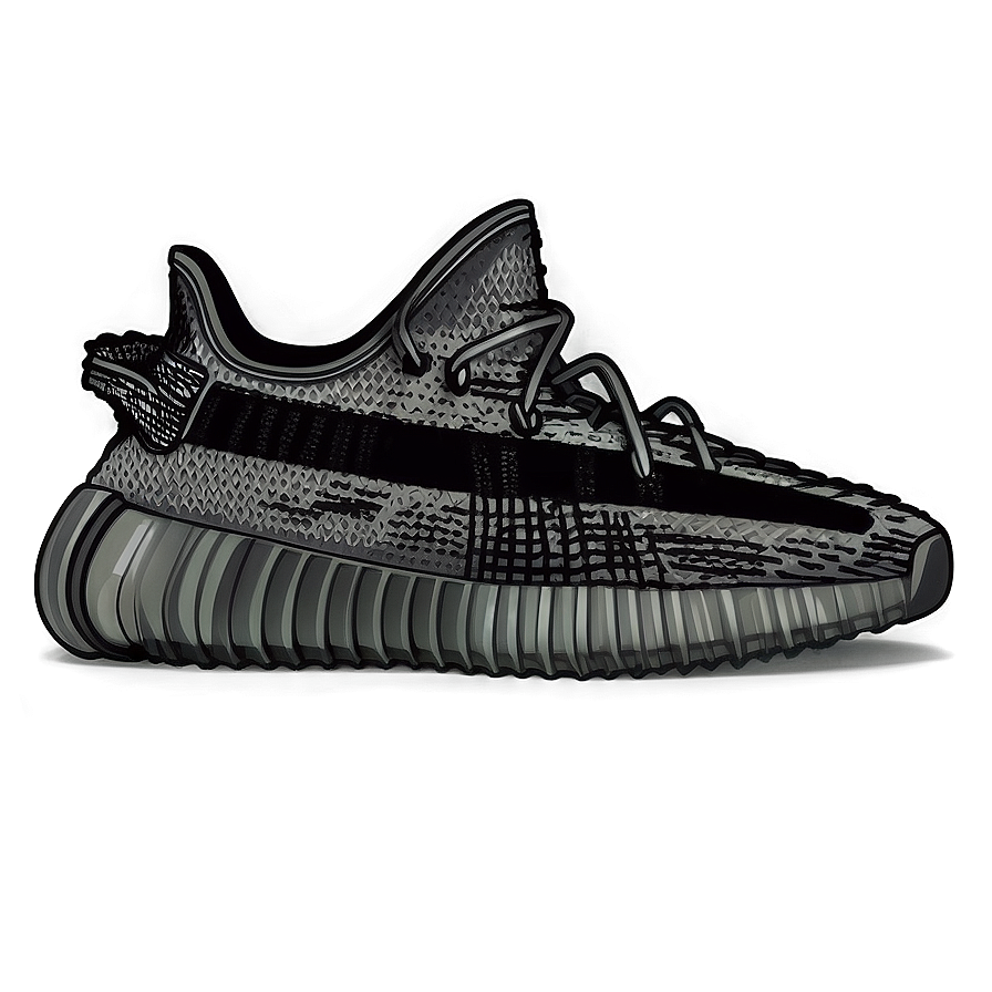 Yeezy Asriel Faded Black Png 65 PNG Image