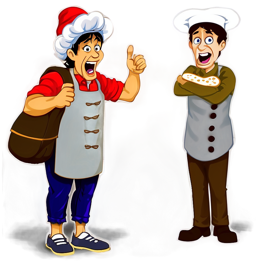 Yelling Baker With Bread Png 63 PNG Image