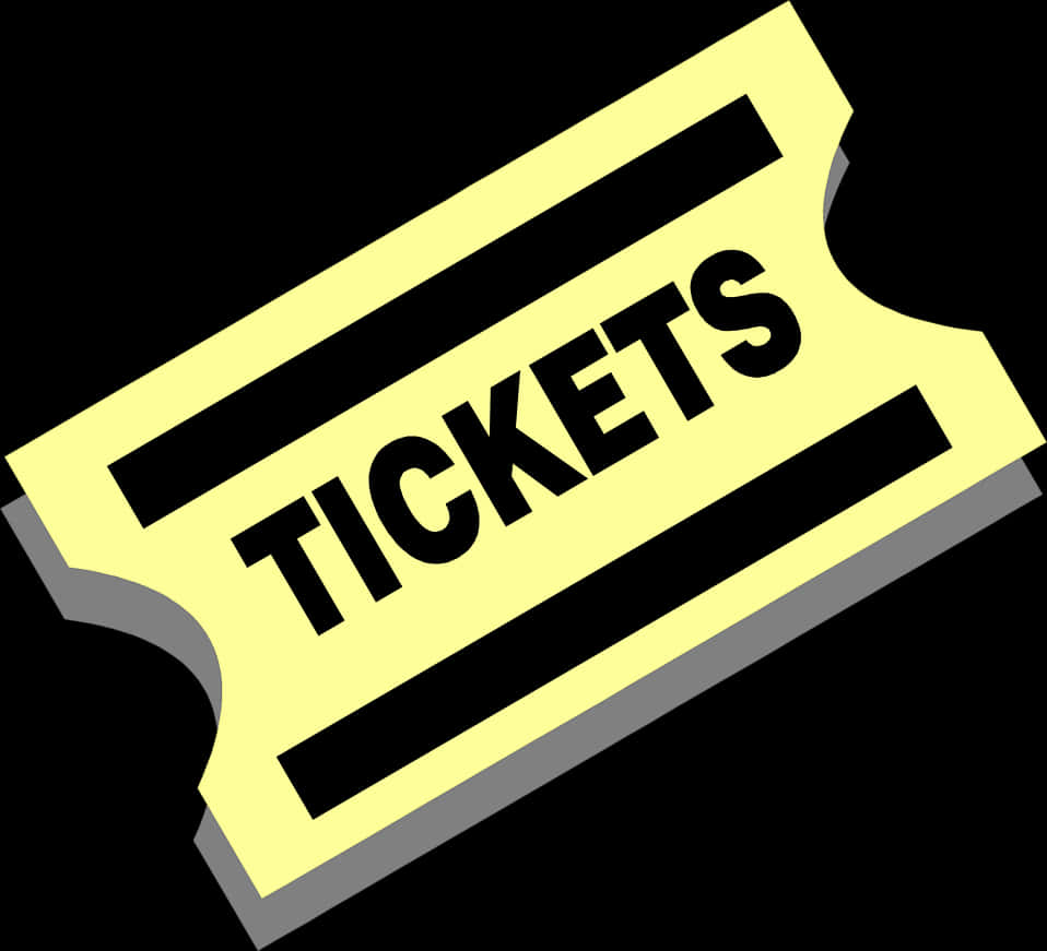 Yellow Admission Ticket Graphic PNG Image