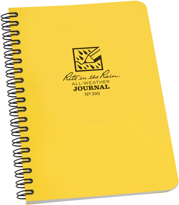 Yellow All Weather Journal Spiral Bound PNG Image