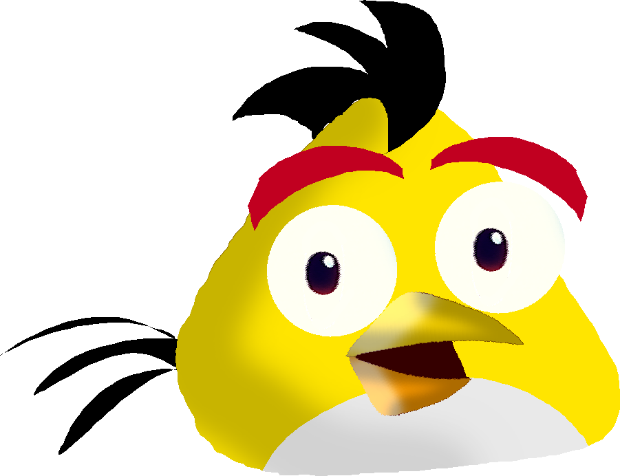 Yellow Animated Bird Character PNG Image