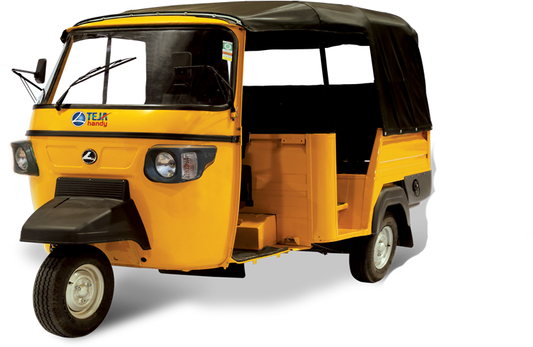 Yellow Auto Rickshaw Side View.png PNG Image