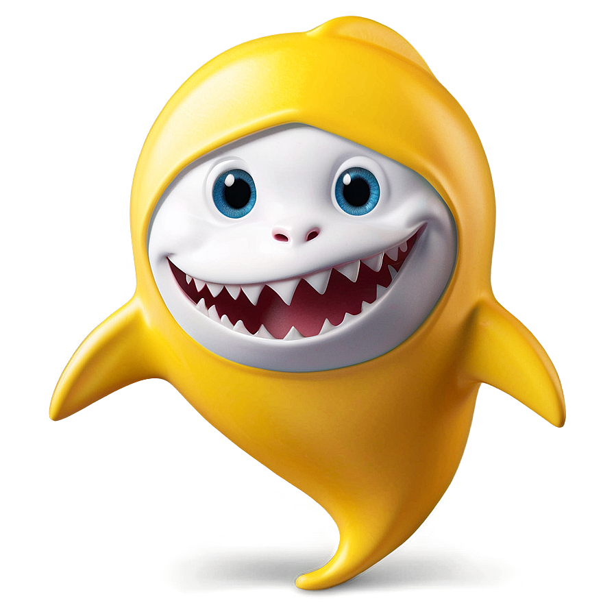 Yellow Baby Shark Cute Pose Png 23 PNG Image