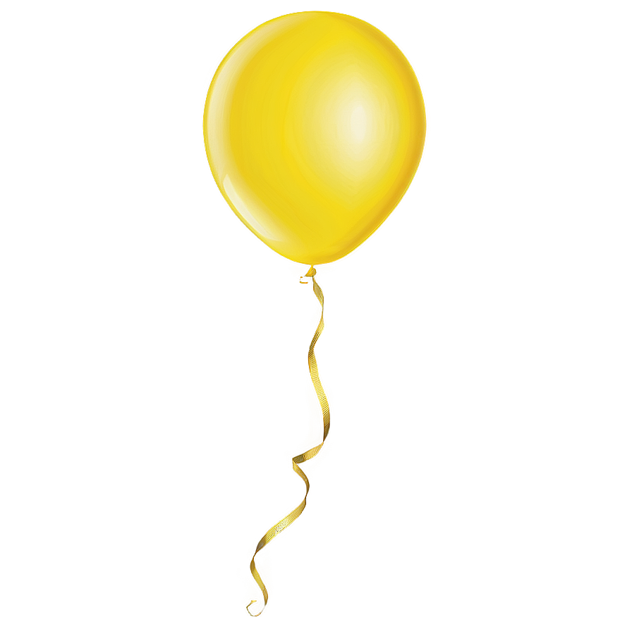 Yellow Balloon D PNG Image