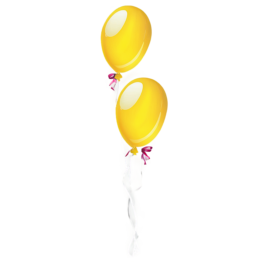 Yellow Balloon Illustration Png Qfu47 PNG Image