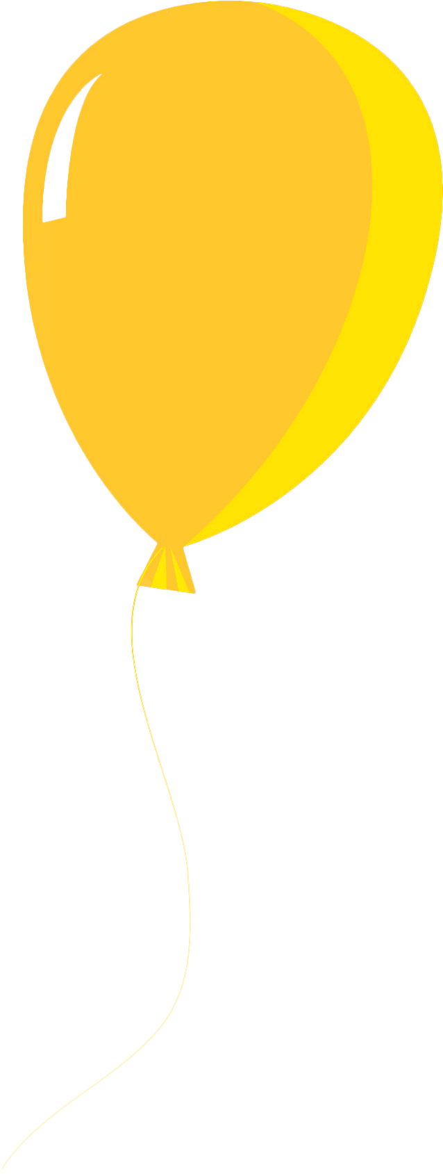 Yellow Balloon Simplicity PNG Image