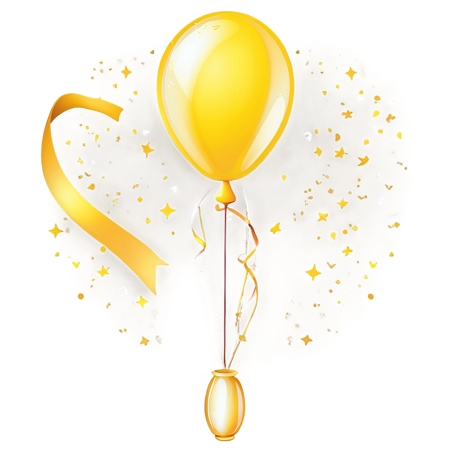 Yellow Balloon Vector Png 06262024 PNG Image