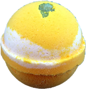 Yellow Bath Bomb Top View.png PNG Image