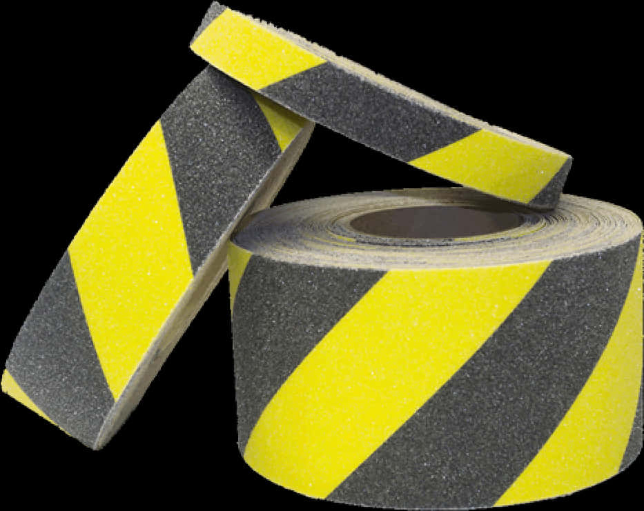 Yellow Black Anti Slip Caution Tape PNG Image