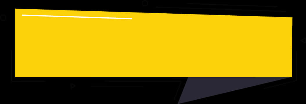 Yellow Black Banner Design PNG Image