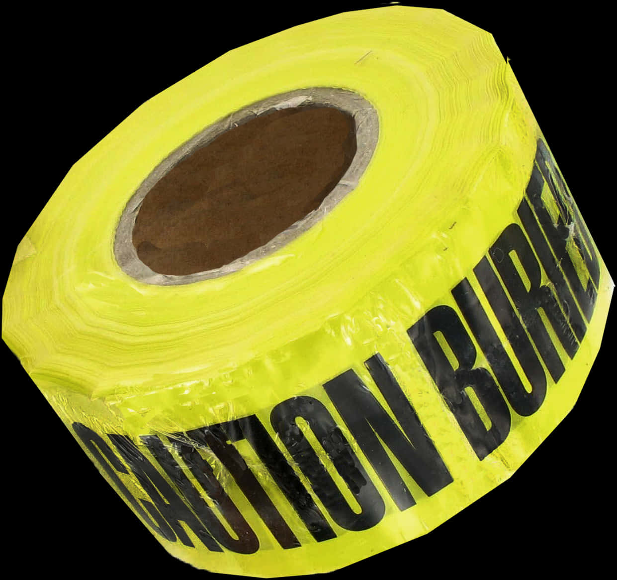 Yellow Black Caution Buried Tape PNG Image