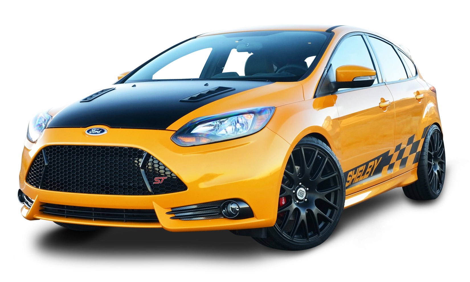 Yellow Black Ford Focus S T PNG Image