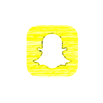 Yellow Black Snapchat Logo PNG Image