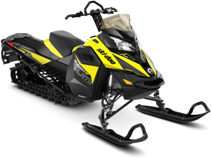 Yellow Black Snowmobile Summit PNG Image