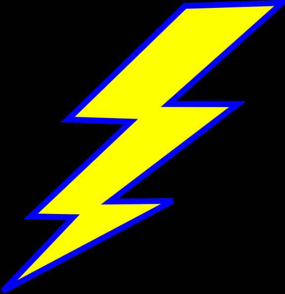 Yellow Blue Lightning Bolt PNG Image