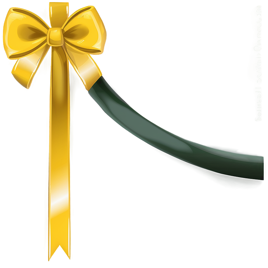 Yellow Bow Illustration Png 05042024 PNG Image