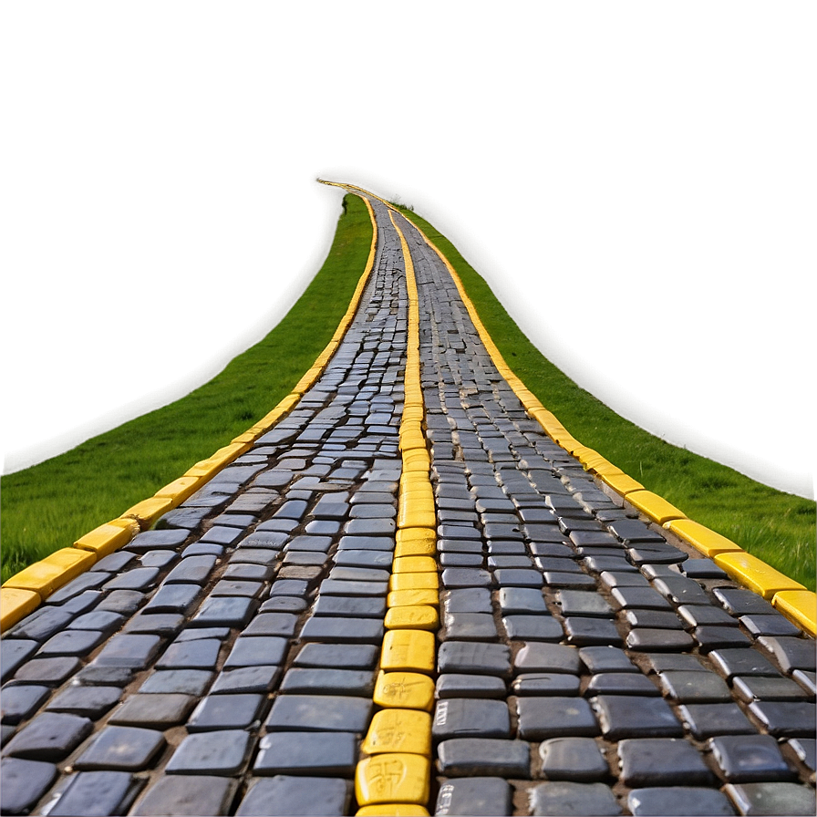 Yellow Brick Road Through Countryside Png Uvs11 PNG Image