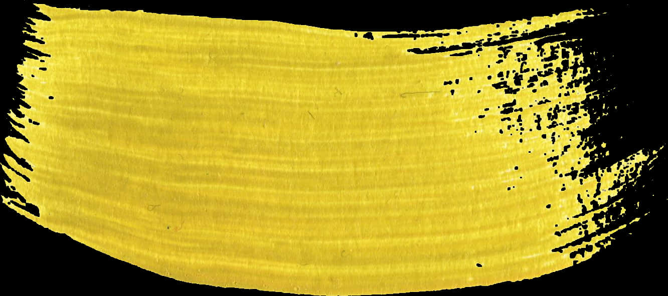 Yellow Brush Stroke Texture PNG Image