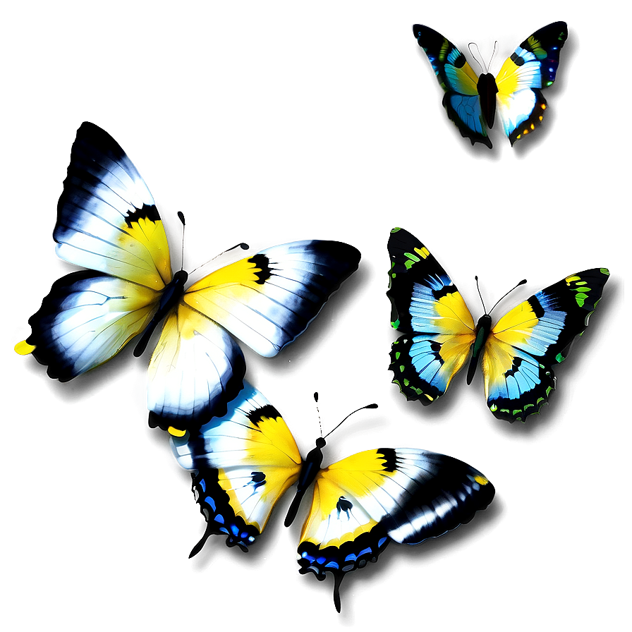 Yellow Butterflies Png 45 PNG Image