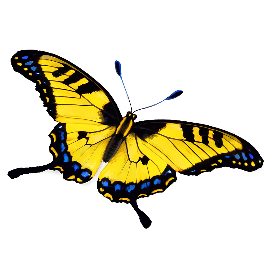 Yellow Butterfly In Nature Png 89 PNG Image