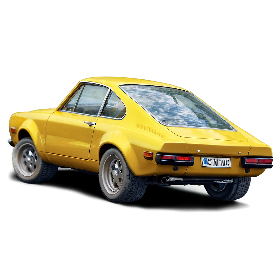 Yellow Car With Spoiler Png Ycm PNG Image