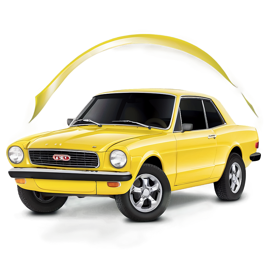 Yellow Car With Stripes Png Wkk69 PNG Image