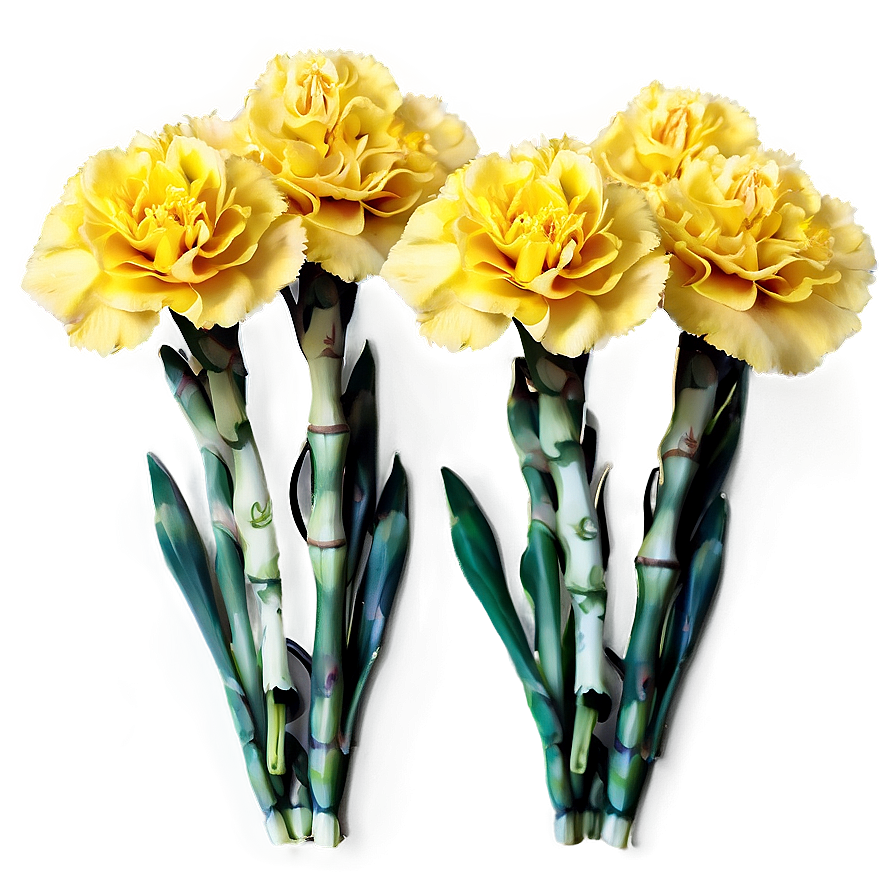 Yellow Carnation Arrangement Png 06112024 PNG Image