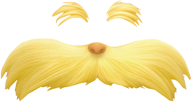 Yellow Cartoon Moustache PNG Image