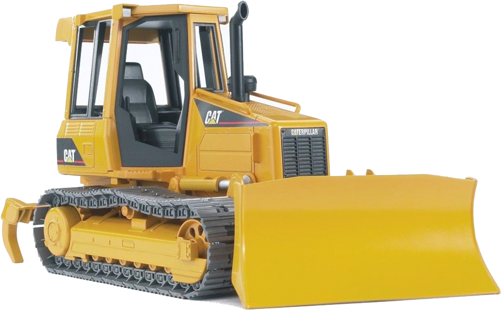 Yellow Caterpillar Bulldozer PNG Image