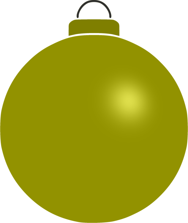 Yellow Christmas Ornament Vector PNG Image