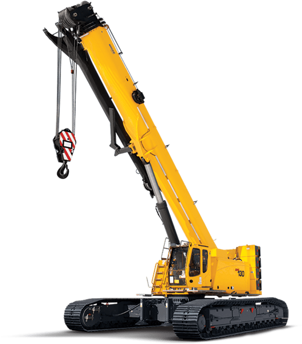 Yellow Crawler Crane PNG Image