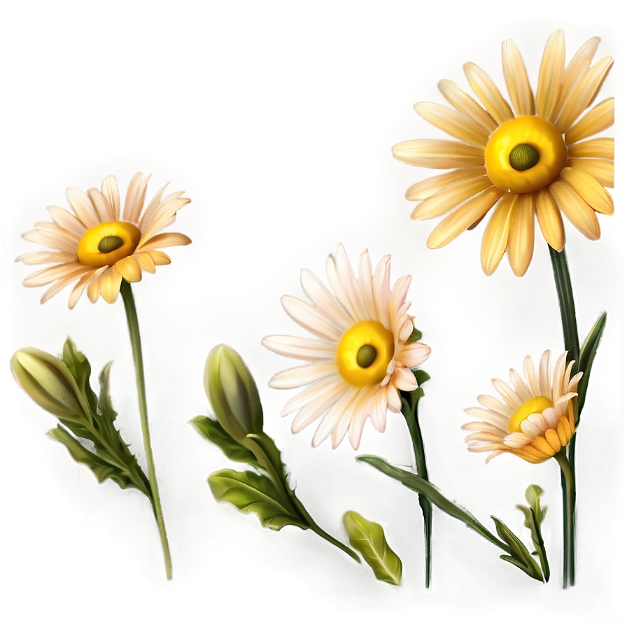 Yellow Daisy Fantasy Style Png 73 PNG Image