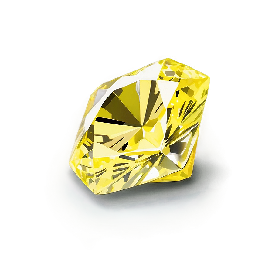 Yellow Diamond In Prong Setting Png Uqd PNG Image