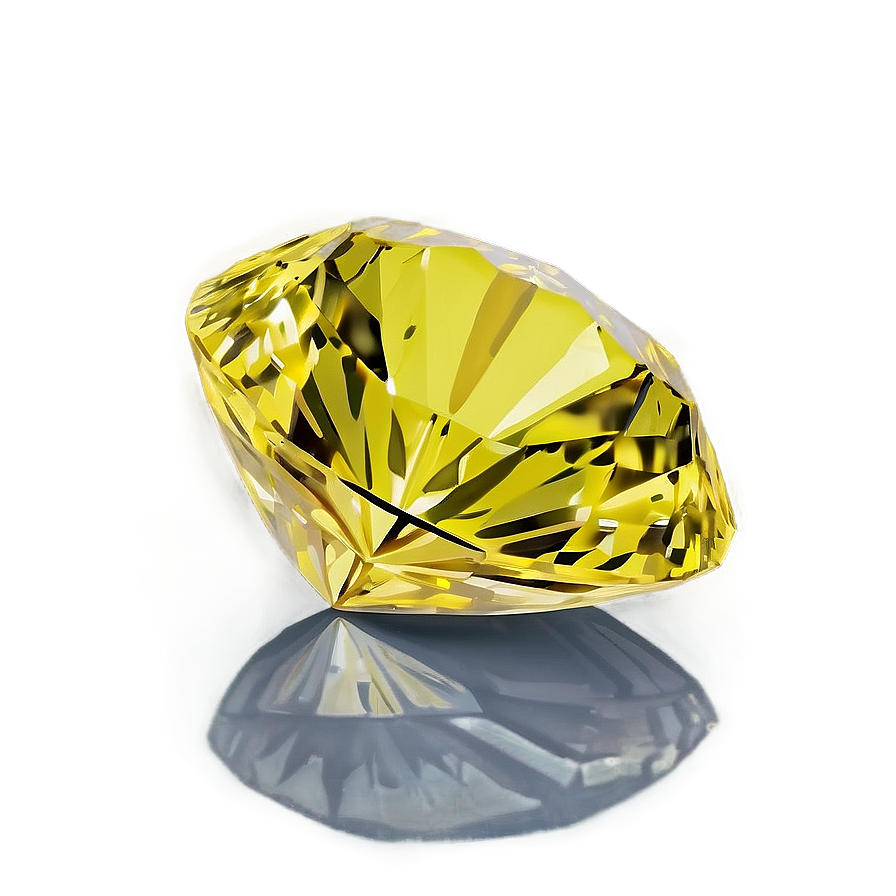 Yellow Diamond With Reflections Png 96 PNG Image