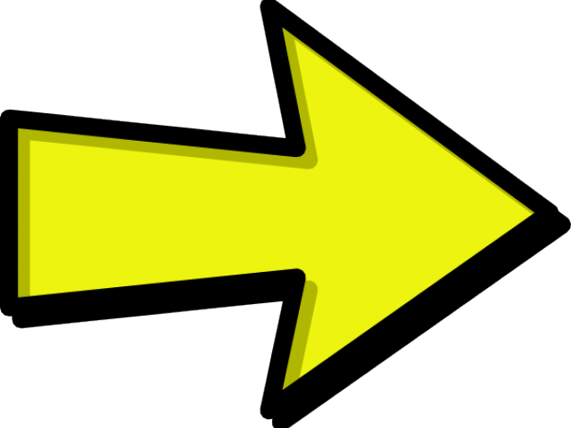 Yellow Directional Arrow PNG Image