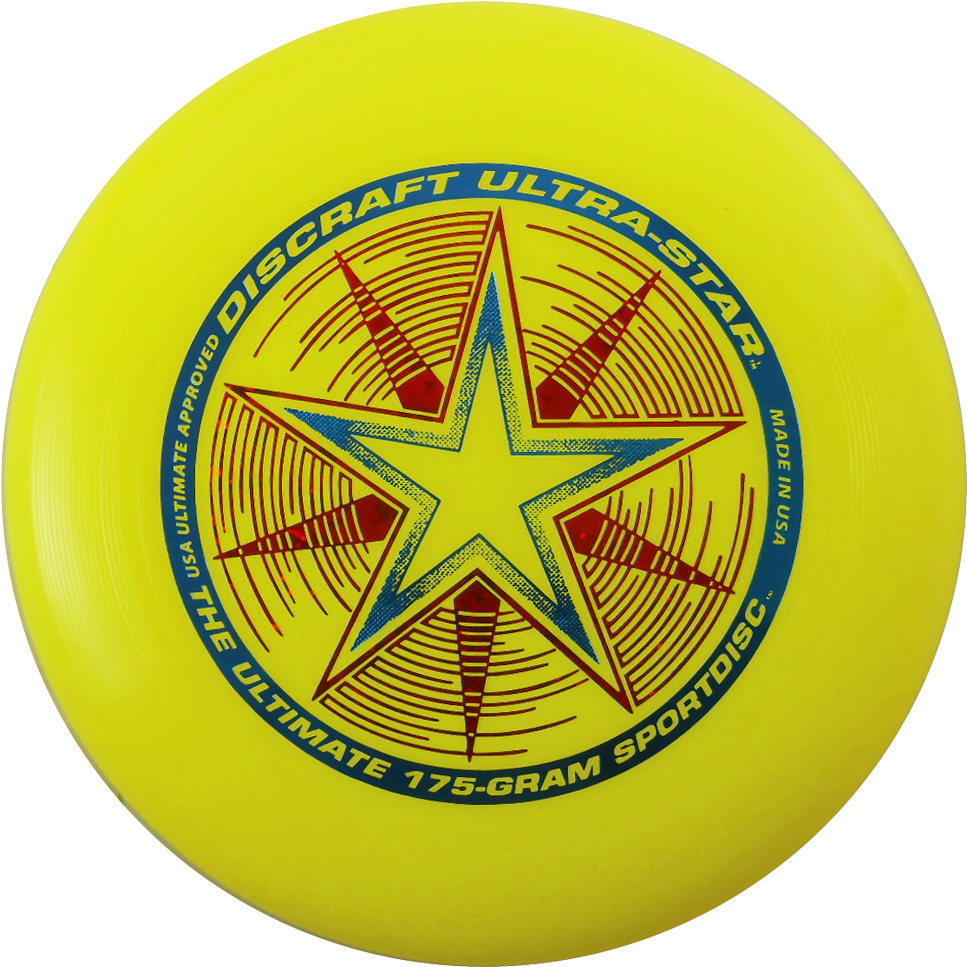 Yellow Discraft Ultimate Frisbee PNG Image