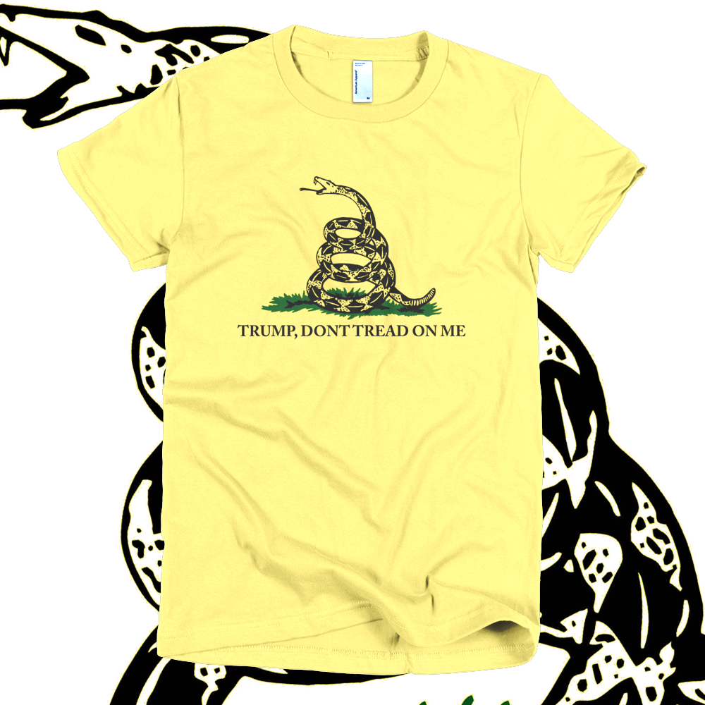 Yellow Dont Tread On Me Trump Tshirt PNG Image