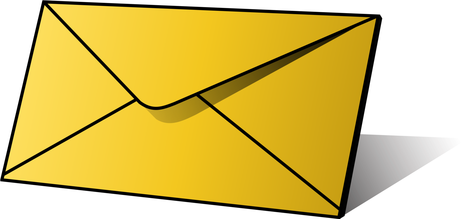 Yellow Envelope Clipart PNG Image