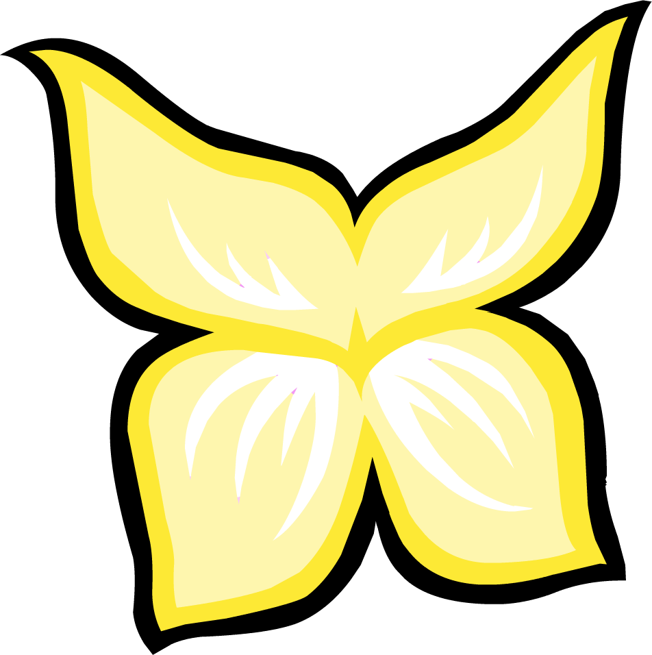 Yellow Fairy Wings Vector Art PNG Image