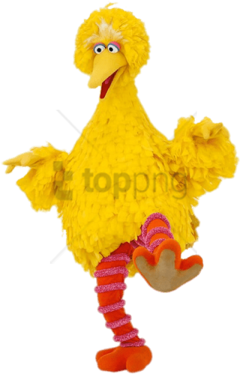 Yellow Feathered Character Dancing PNG Image