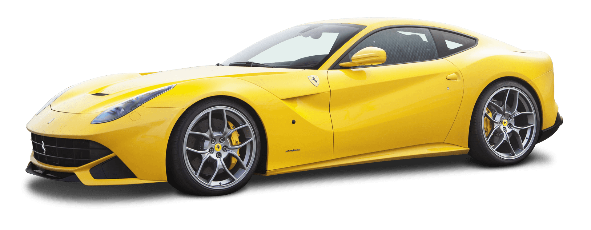 Yellow Ferrari Sports Car PNG Image