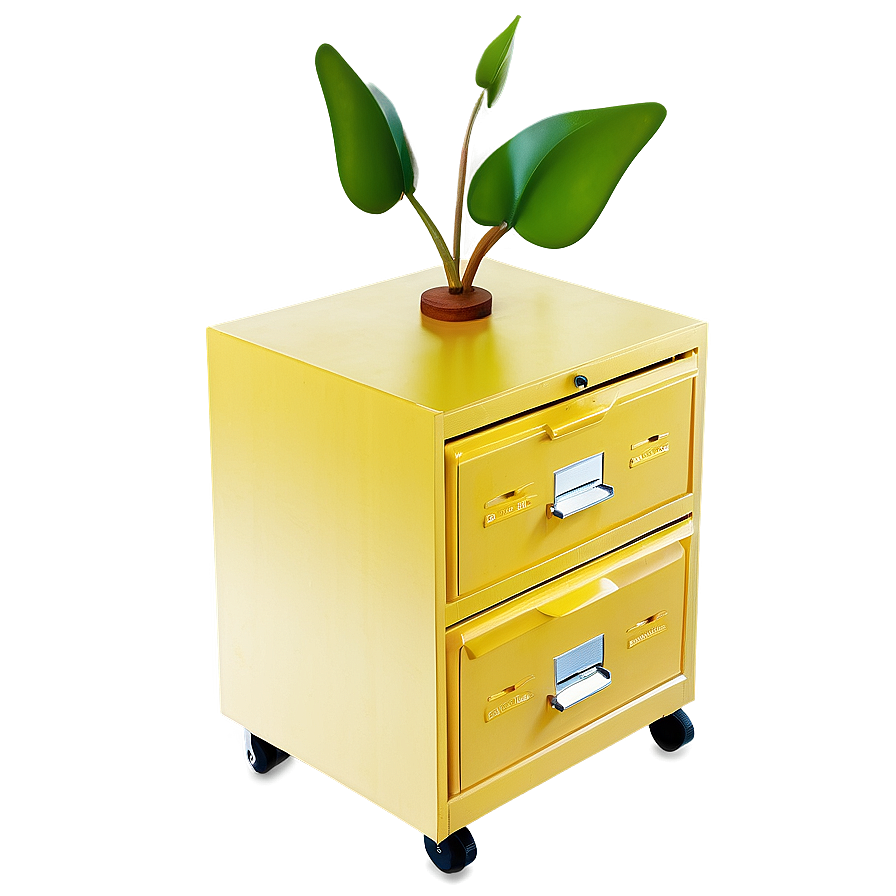 Yellow Filing Cabinet Png Qaj PNG Image